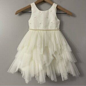 Couture Princess Layered Tulle Ivory Dress